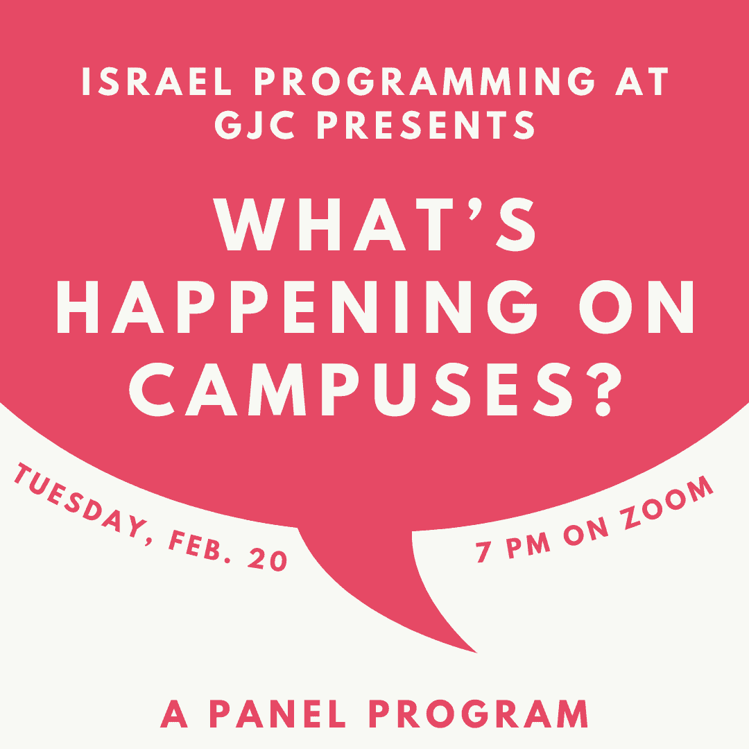 What's Happening on Campuses? A Panel Program Germantown Jewish Centre